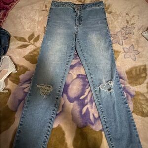 Distressed Blue Women's Jeans